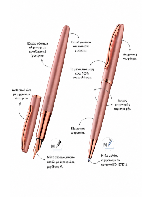Σετ Στυλό Πένα Pelikan Jazz Elegance K/P36 Rose Gold