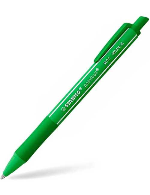 Στυλό Stabilo 6033/1-41 Pointball Colorful Ballpoint 0.5 Πράσινο