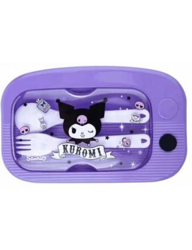 Δοχείο Φαγητού Colorino Kuromi1100ml με Μαχαιροπίρουνα