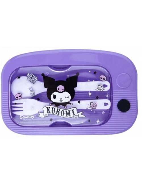 Δοχείο Φαγητού Colorino Kuromi1100ml με Μαχαιροπίρουνα