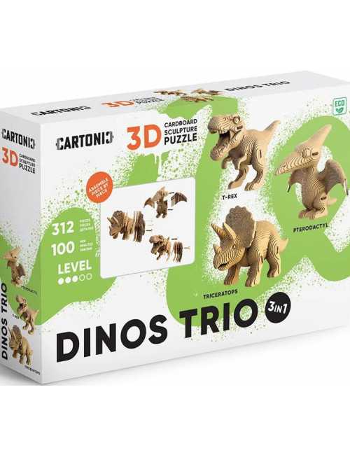 Παζλ 3D Cartonic Dino Trio