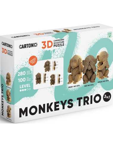 Παζλ 3D Cartonic Monkeys Trio