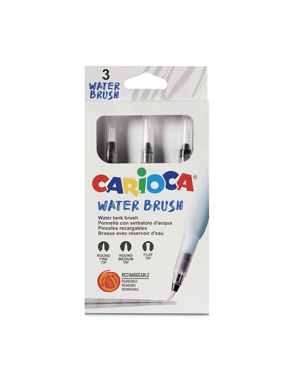 Πινέλα Σετ Carioca Water Brushes 3 σχεδια