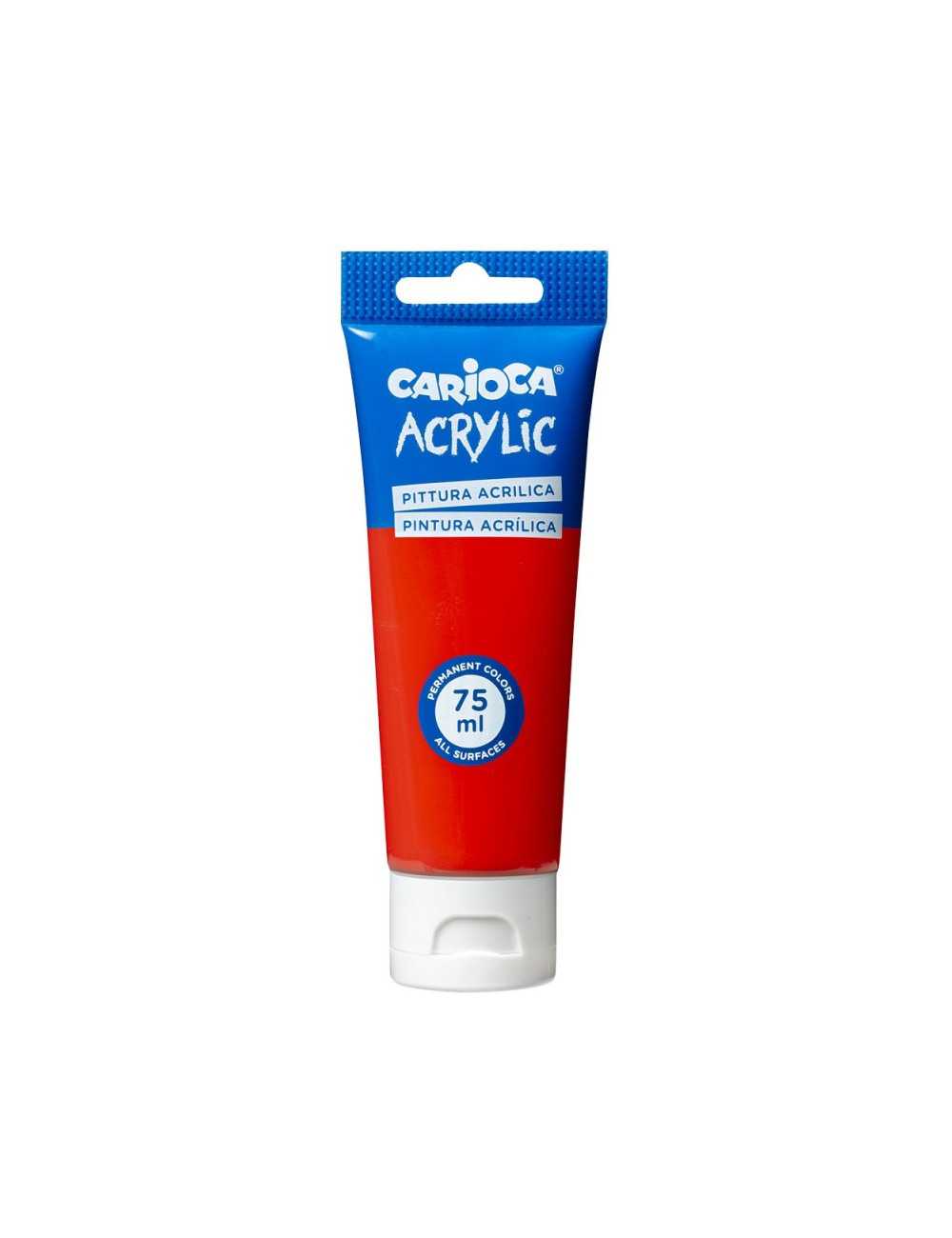 Ακρυλικό Χρώμα Carioca 75ml 10 Vermillion Red