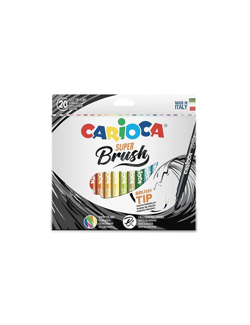 Μαρκαδόροι Carioca 20χρ Super Brush Πινέλο