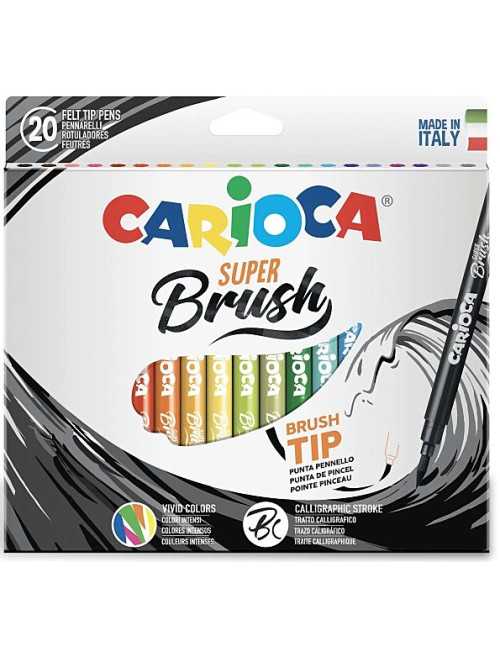 Μαρκαδόροι Carioca 20χρ Super Brush Πινέλο