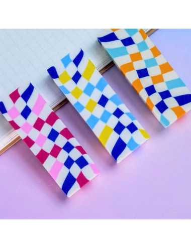 Γόμα Maped Illusion 3 Πολύχρωμα Καρό Σχέδια