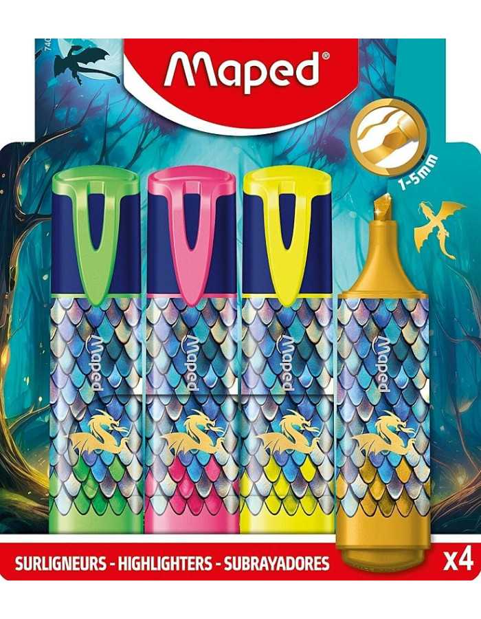 Μαρκαδόροι Maped Υπογράμμισης Dragon 4τ