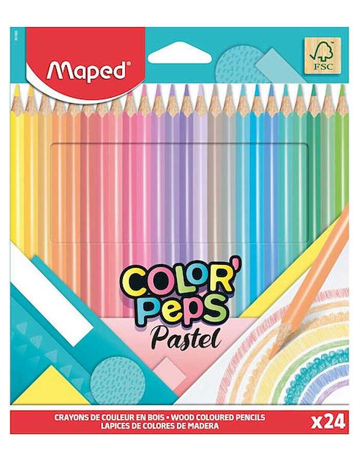 Ξυλομπογιές Maped 24χρ Color Peps Pastel