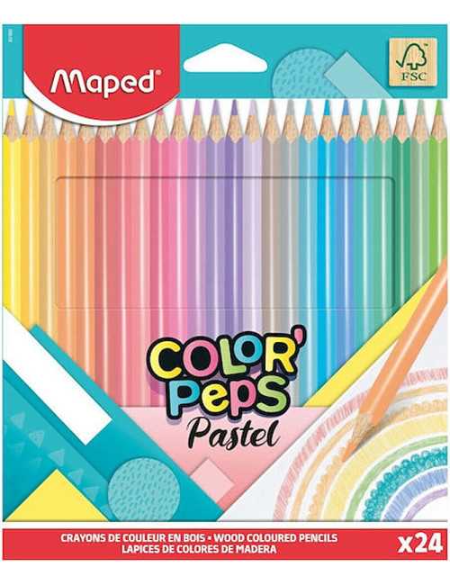 Ξυλομπογιές Maped 24χρ Color Peps Pastel