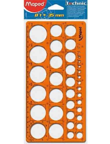 Στένσιλ Maped Technic Κύκλων 1–35mm