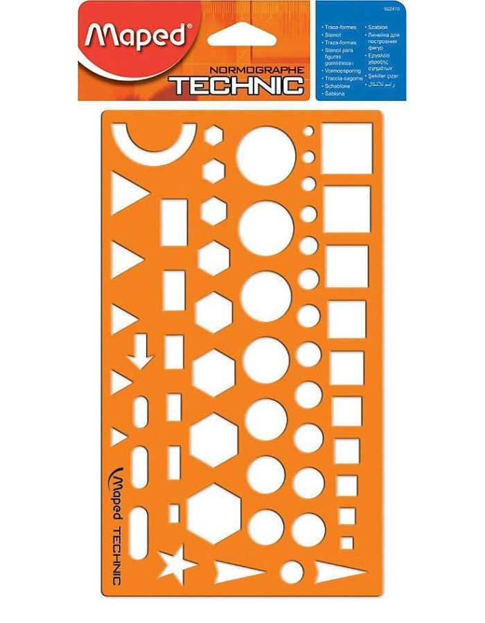 Στένσιλ Maped Technic Normographe Γεωμετρικών Σχημάτων