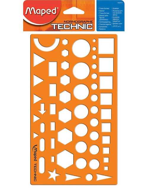 Στένσιλ Maped Technic Normographe Γεωμετρικών Σχημάτων