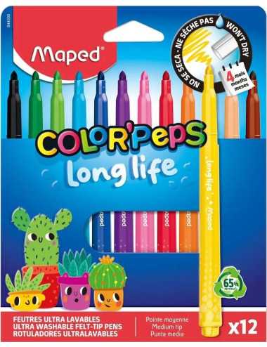 Μαρκαδόροι Maped 12χρ Color’ Peps Long Life