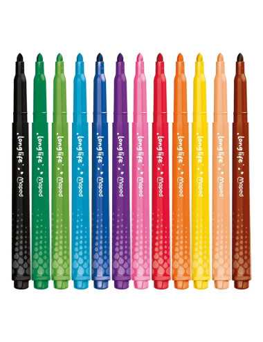Μαρκαδόροι Maped 12χρ Color’ Peps Long Life