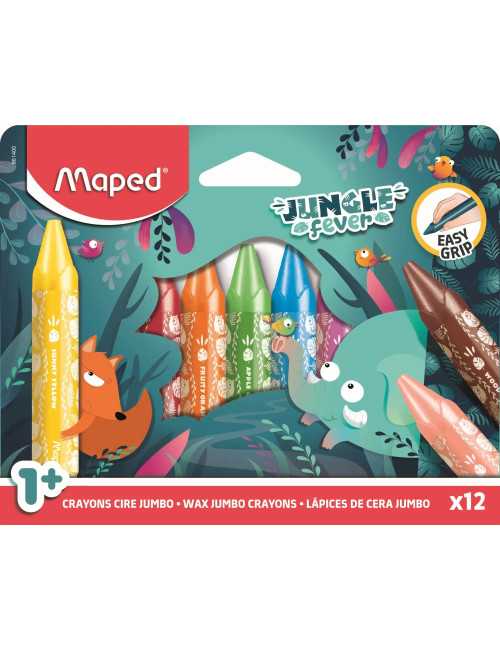 Κηρομπογιές Maped 12χρ Jungle Fever Wax Maxi