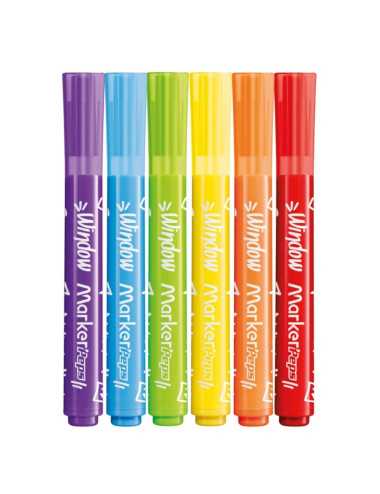 Μαρκαδόροι Maped 6χρ Color’Peps Window για Τζάμι