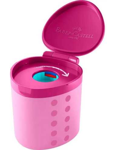 Ξύστρα Faber Castell Grippy Pink Χοντρά Μολύβια Ροζ