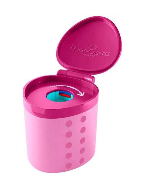 Ξύστρα Faber Castell Grippy Pink Χοντρά Μολύβια Ροζ