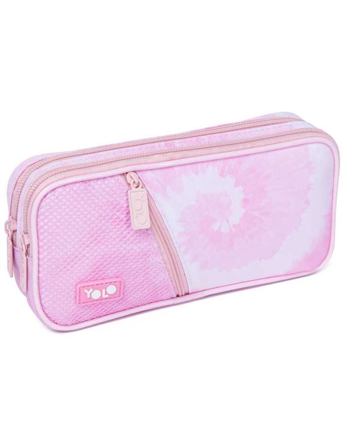 Κασετίνα Yolo Box Τριπλή Pink Vibe Tie Dye