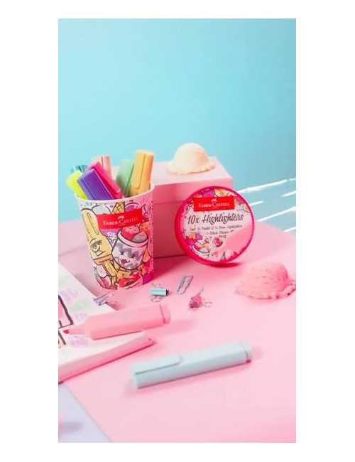 Μαρκαδόροι Faber Castell Υπογράμμισης Pastel Colours IceCream 10χρ
