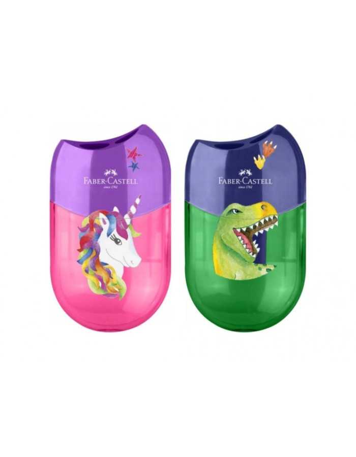 Ξύστρα Faber Castell Διπλή Ξύστρα Unicorn & Dinosaur