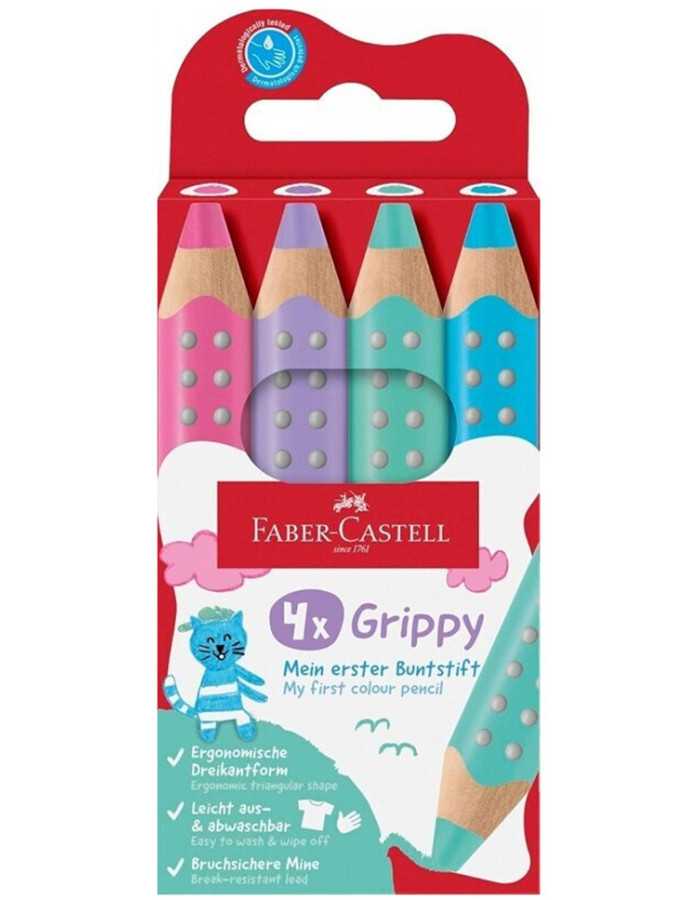 Ξυλομπογιές Faber Castell 4χρ Grippy Με Ξύστρα