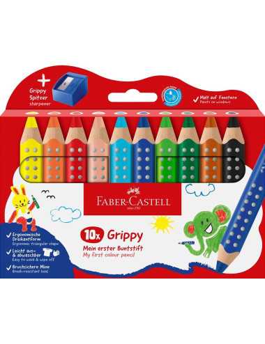 Ξυλομπογιές Faber Castell 10χρ Grippy Με Ξύστρα