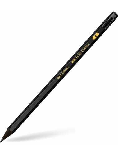 Μολύβι Faber Castell Black Edition B με Γόμα Μαυρο