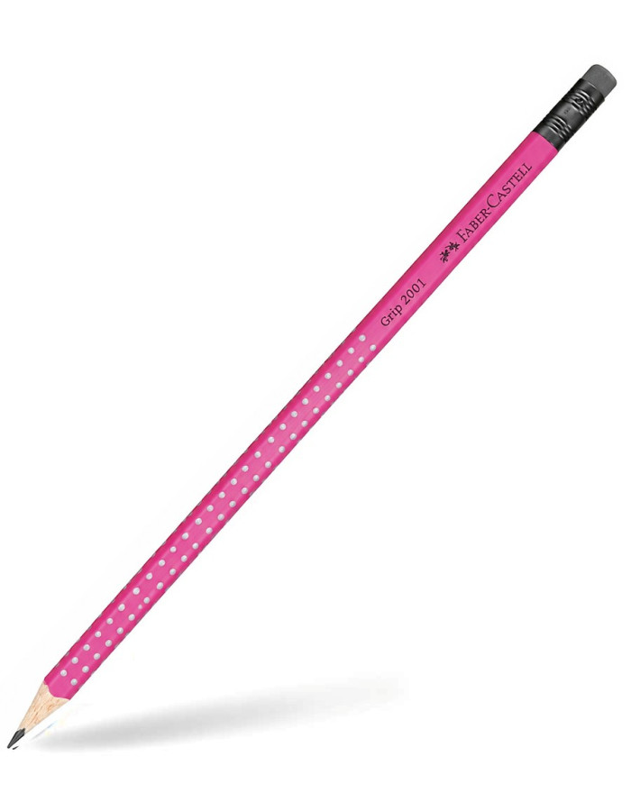 Μολύβι Faber Castell Grip 2001 ΗΒ με Γόμα Magenta