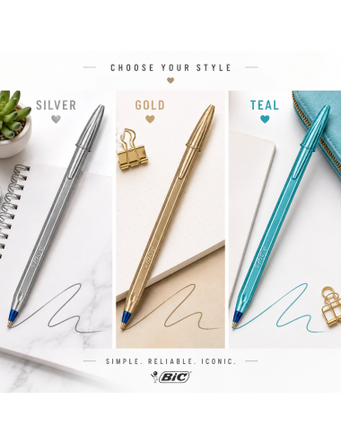 Στυλό Bic Cristal Glace 1.0 Ballpoint Blue