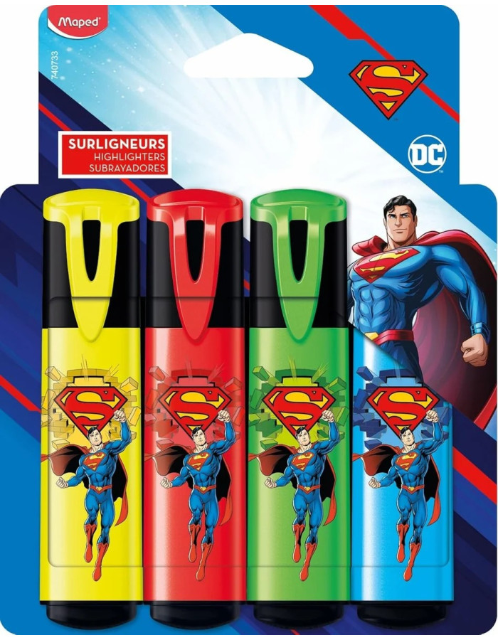 Μαρκαδόροι Maped Υπογράμμισης Superman 4τ